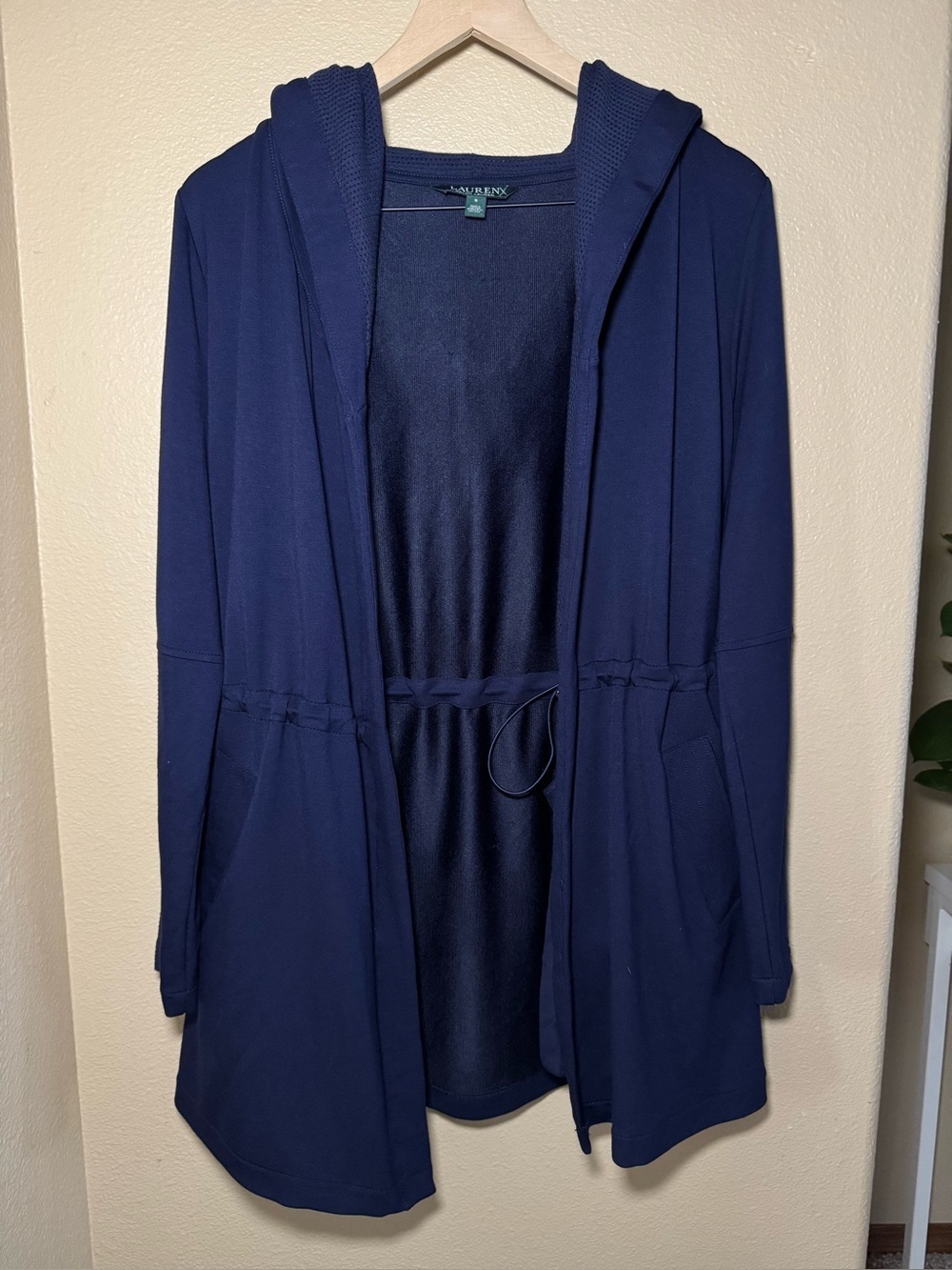 Lauren Ralph Lauren Cinched Waist Hooded Long Sleeve Cardigan Women’s size Small